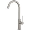 Grifo de cocina monomando alto acero cepillado serie Flumen