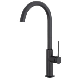 Grifo de cocina monomando negro mate serie Flumen