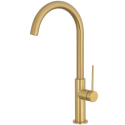 Grifo de cocina monomando oro mate serie Flumen