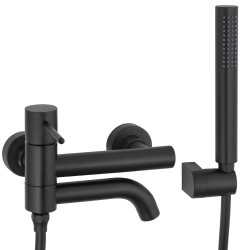 Grifo ducha/bañera negro mate monomando serie Ebro
