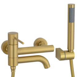 Grifo ducha/bañera oro mate monomando serie Ebro