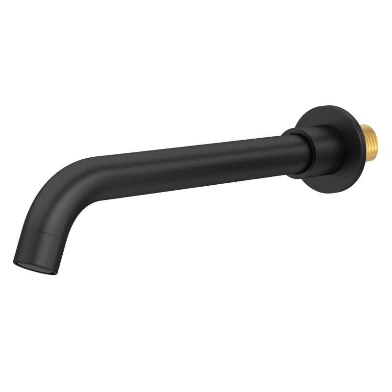 Caño negro mate de 26cm de grifo empotrado