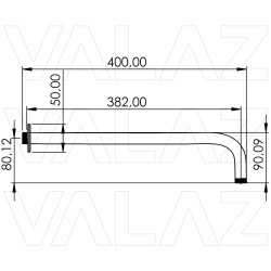 Soporte a pared redondo acero cepillado