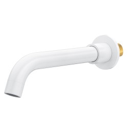 Caño redondo dorado cepillado de 21 cm para grifería