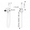 Grifo empotrado de bidé 1 via acero cepillado higiénico - Agua fría